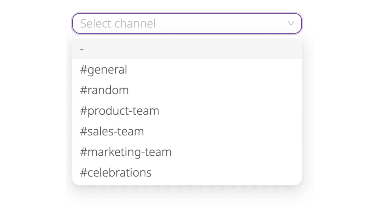 choose channel Slack or teams